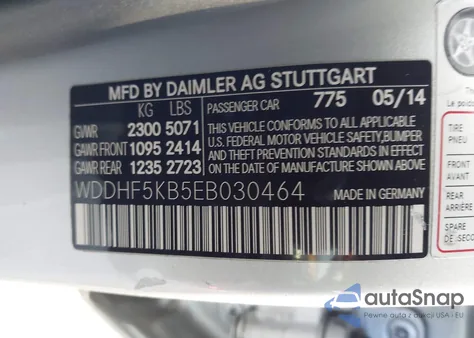 2014 Mercedes-Benz E 350 z USA, uszkodzony, nr VIN WDDHF5KB5EB030464